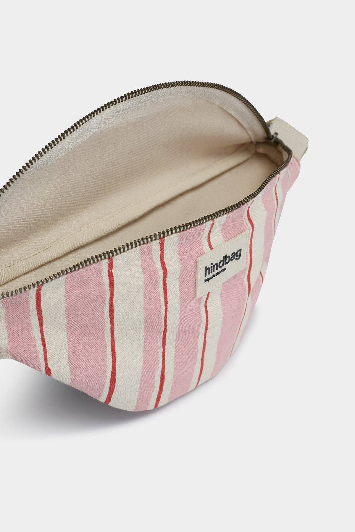 Sac banane Olivia Rayures rouge et rose