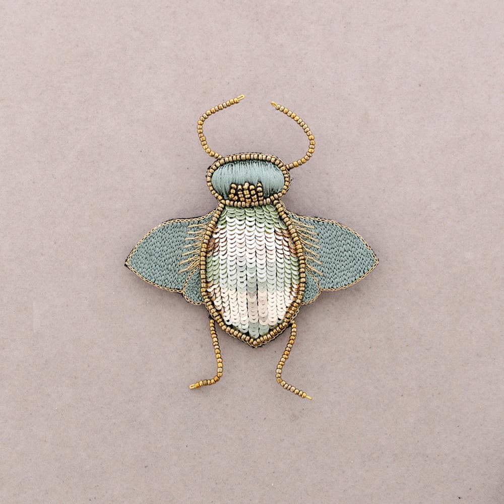 Broche Insecte Paillettes: Fucsia