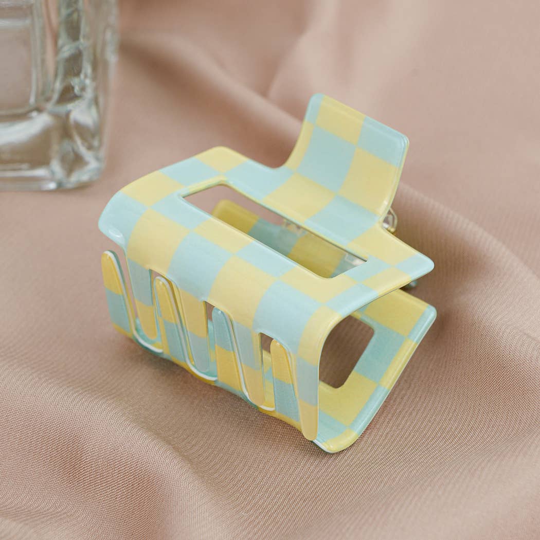 Pince à cheveux damier