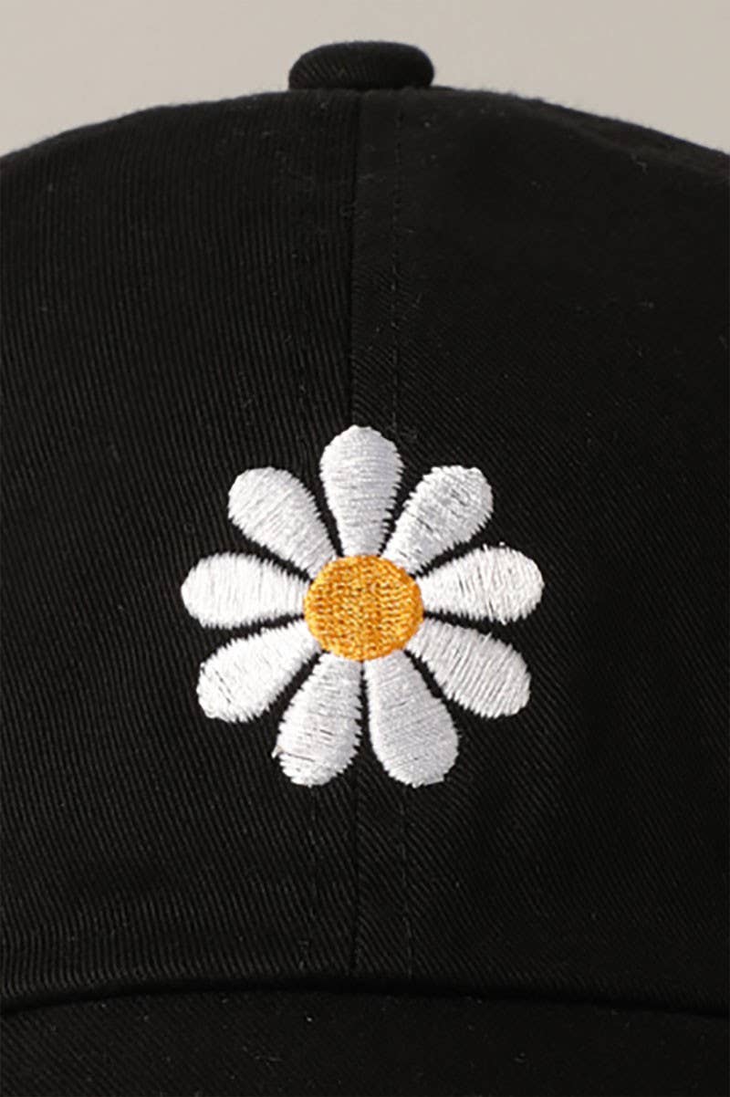 Casquette brodée Daisy bleu