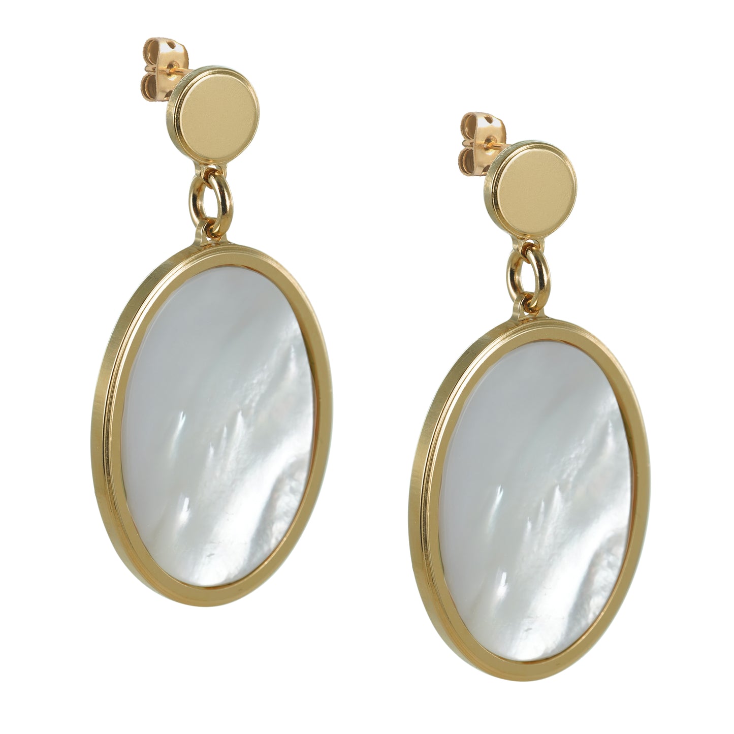 Boucles d'oreilles ovale Double Miroir