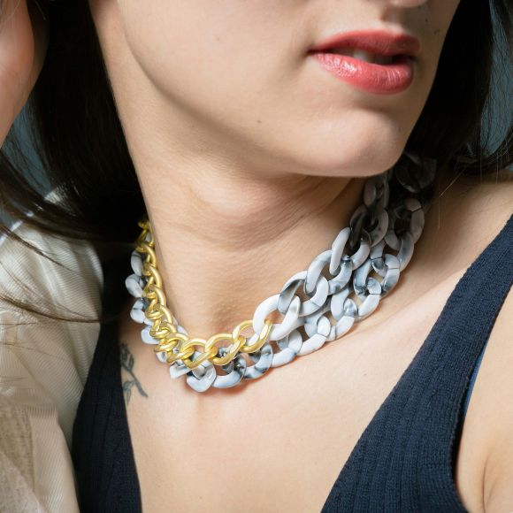 Collier Efée mix chaîne - DupontDupont