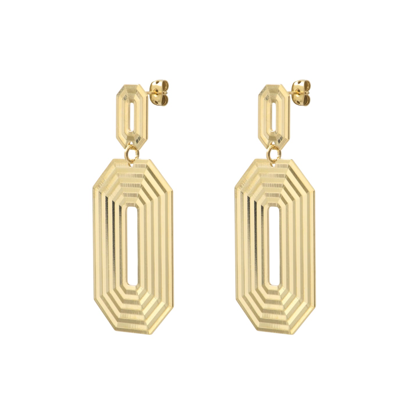 Boucles d'oreilles XL 7 chemins octogone - DupontDupont