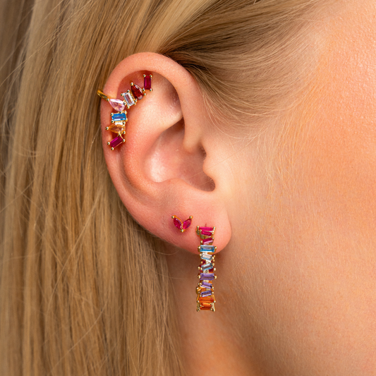 Earcuff arc-en-ciel: Multicolore / Doré - DupontDupont