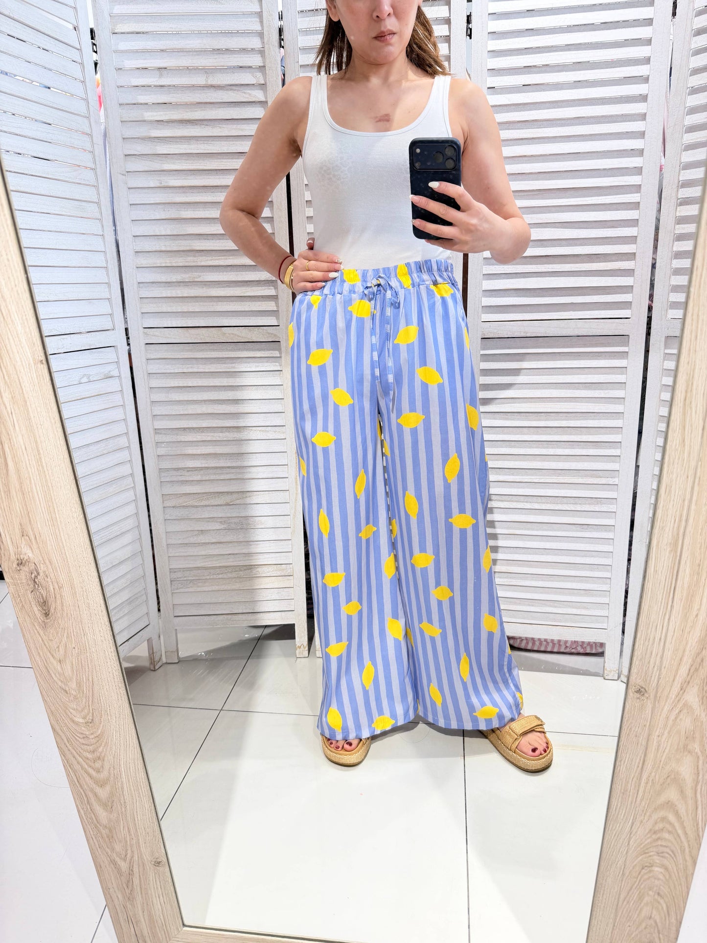 Pantalon imprimé fruit: Bleu / TU