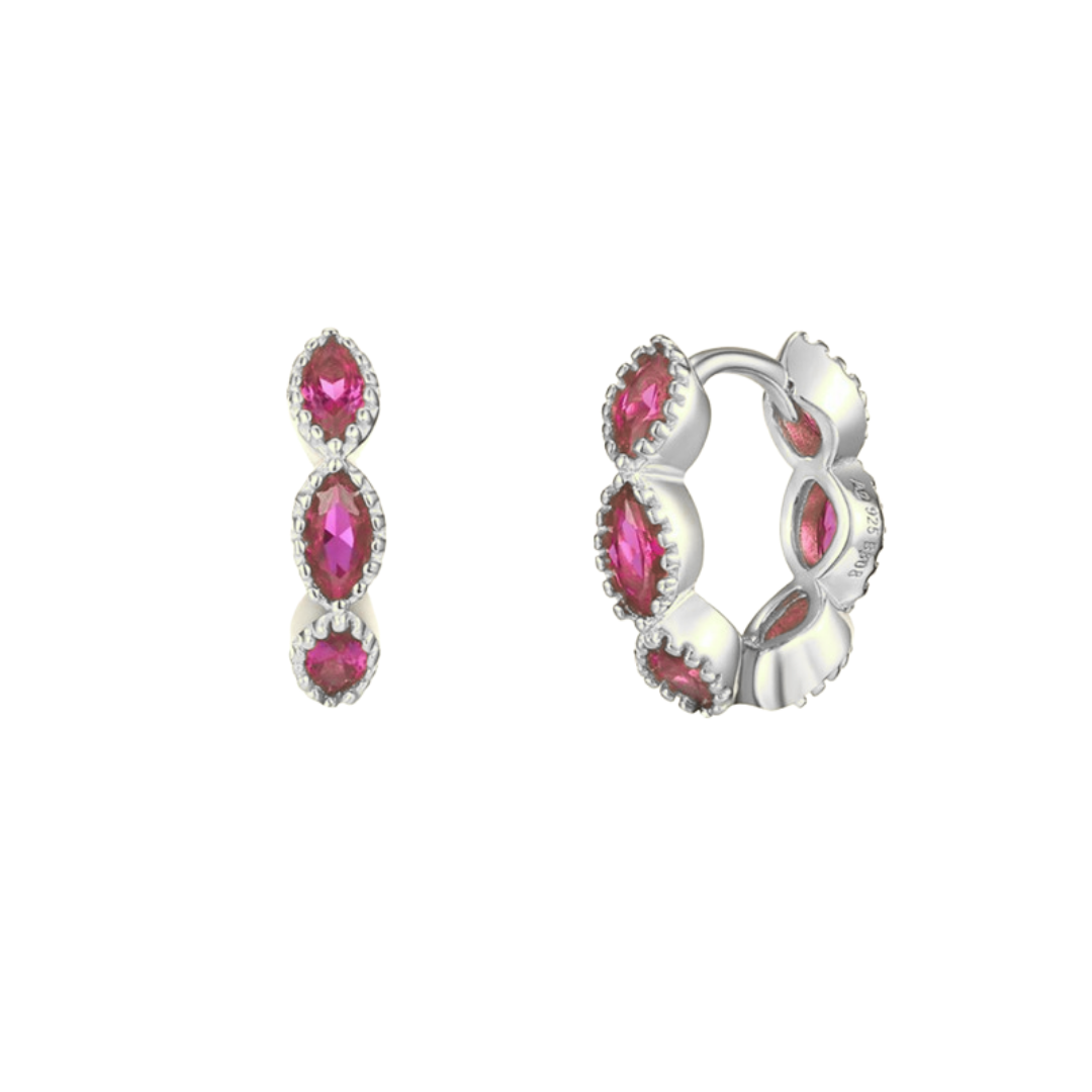 Boucles d'oreilles rose