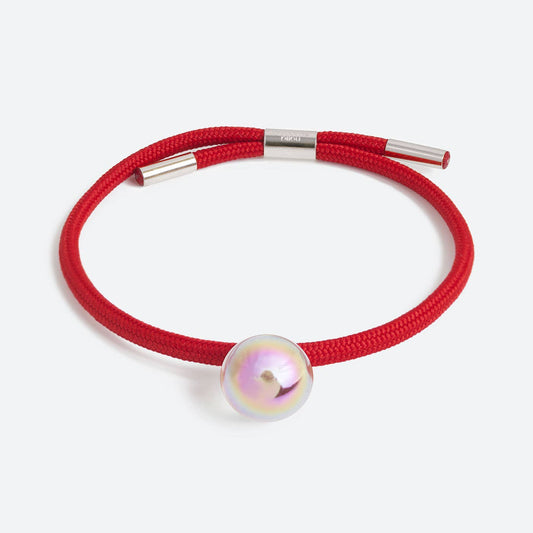 BRACELET UNE BULLE: ROUGE / PALLADIUM