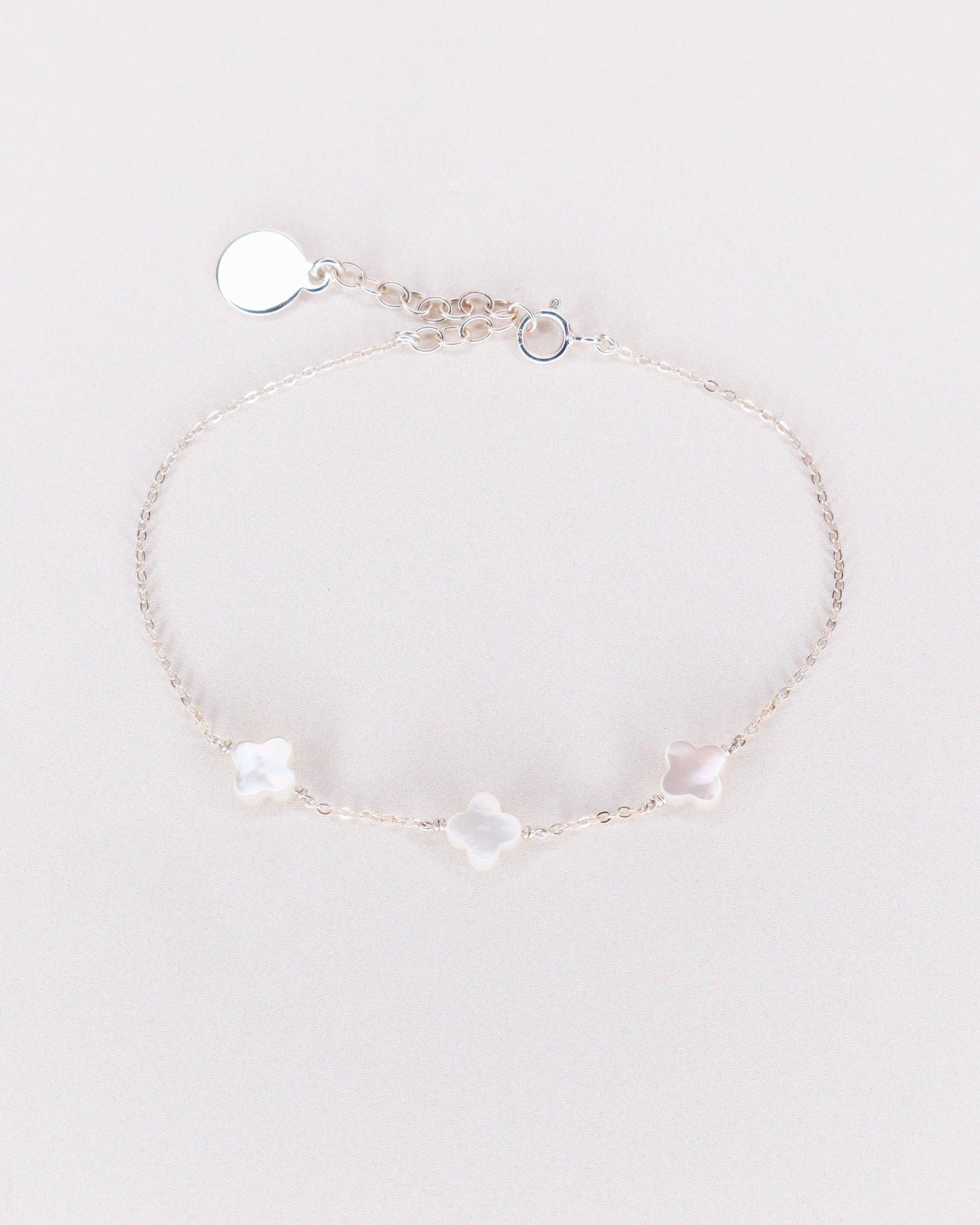 Bracelet Jasmin trèfle nacre
