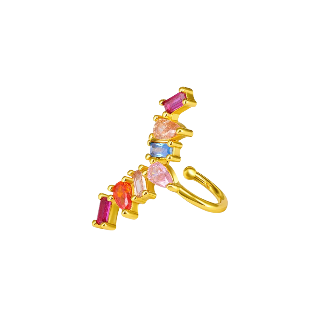 Earcuff arc-en-ciel: Multicolore / Doré - DupontDupont