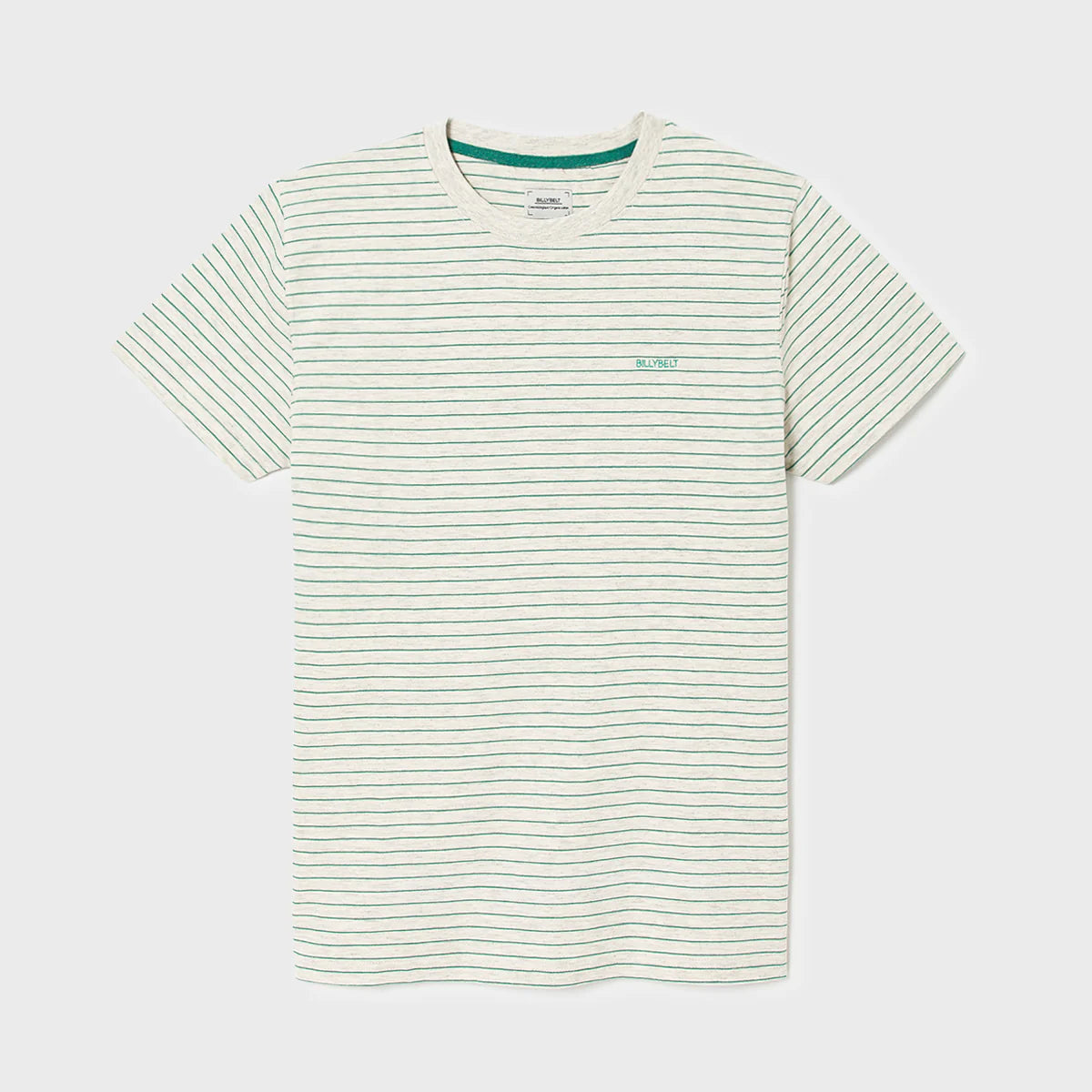 T-shirt Authentique coton bio - beige rayé bleu