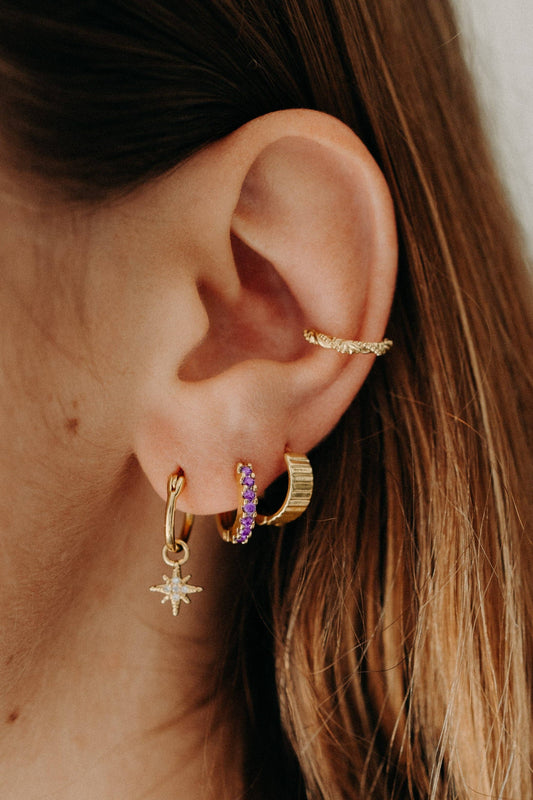 Mini créole Enya: Plaqué or / La paire