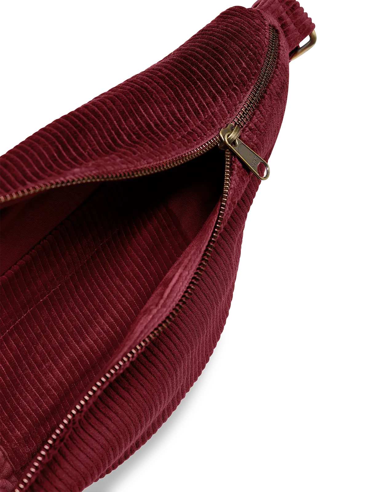 Sac banane sasha velours bordeaux