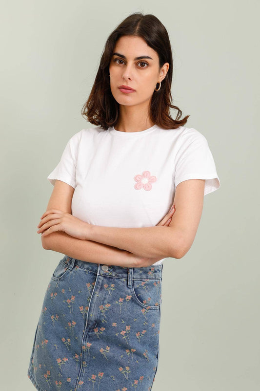 T-shirt patch marguerite