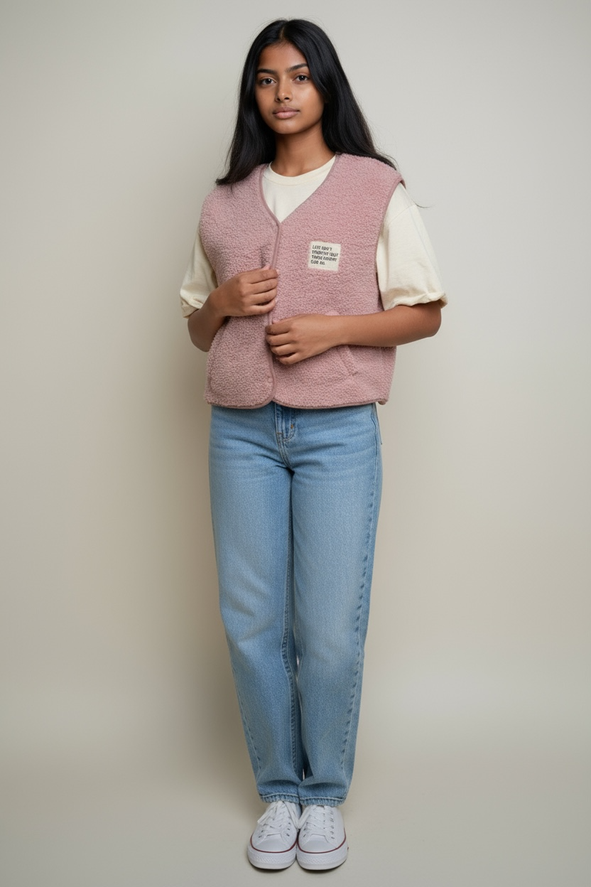 Gilet Moumoute  Rose