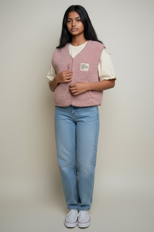 Gilet Moumoute  Rose