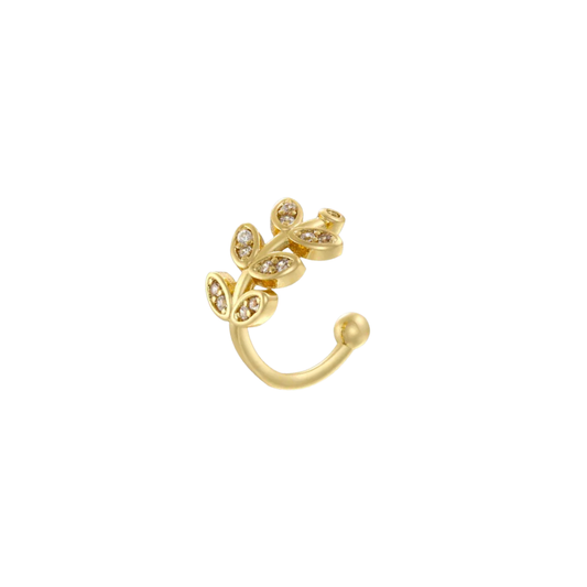 Earcuff feuille zircon