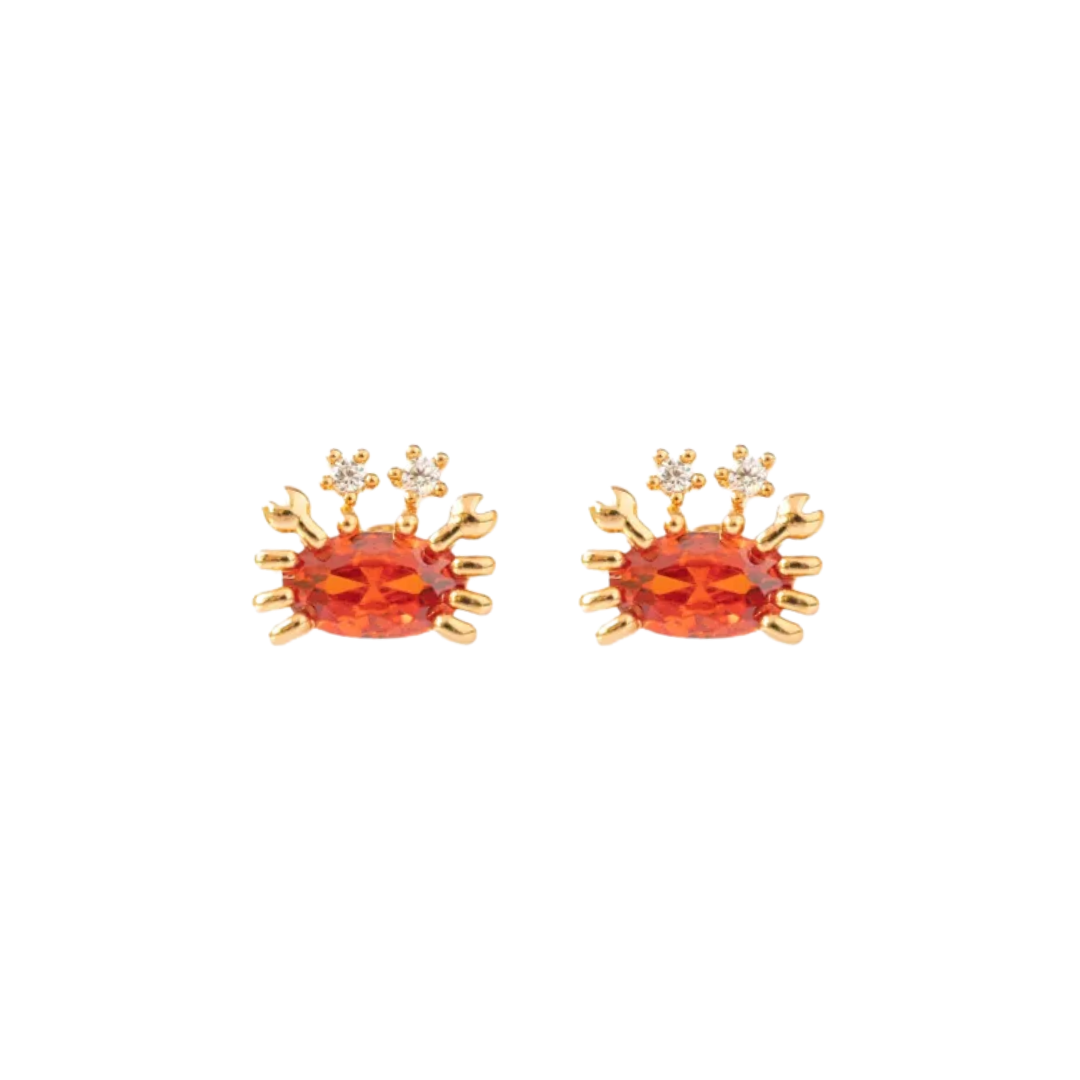 Boucles d’oreilles crabe rouge: Rouge / Doré - DupontDupont
