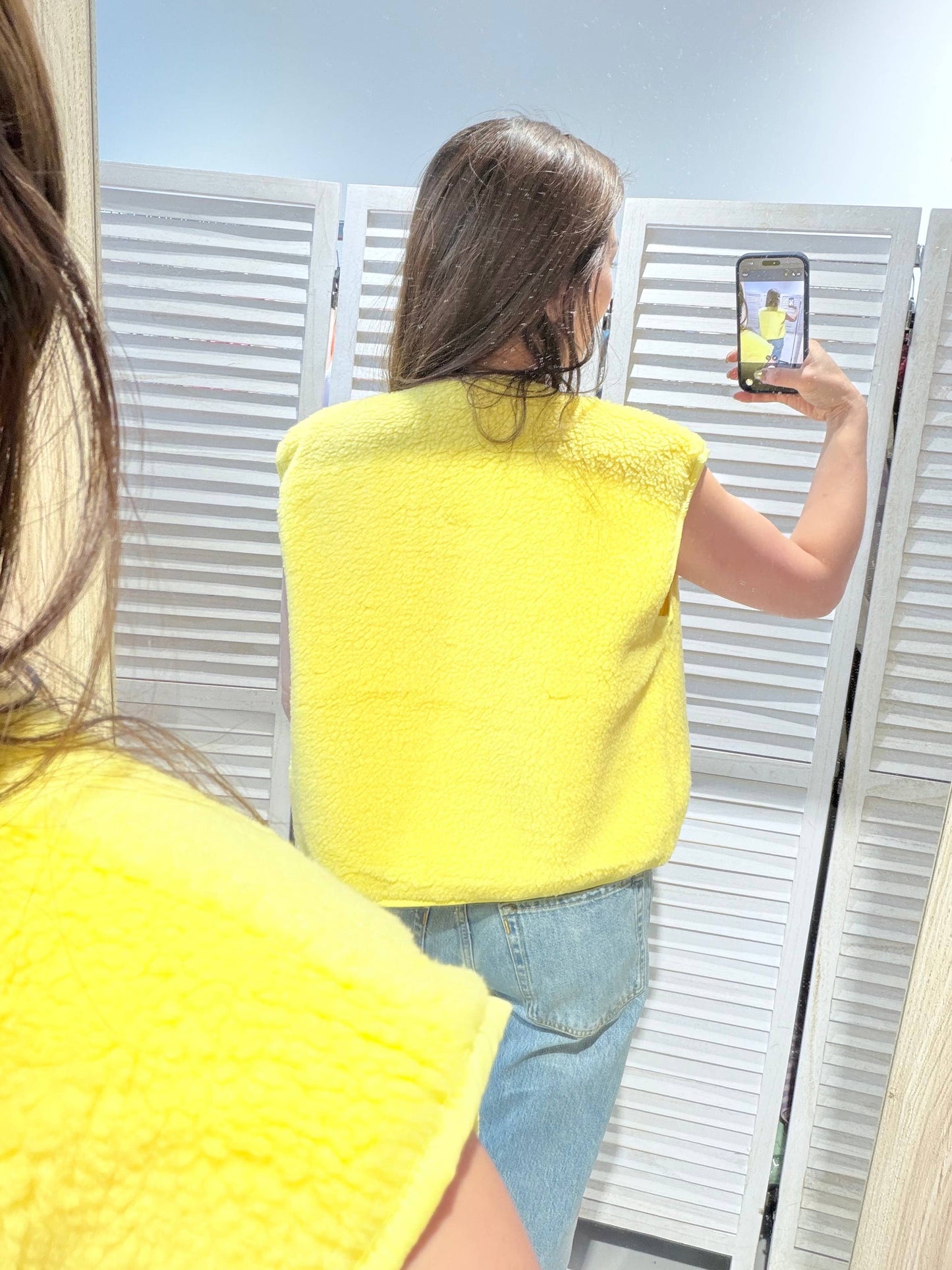Veste sans manches en peluche: Jaune / Taille unique - DupontDupont