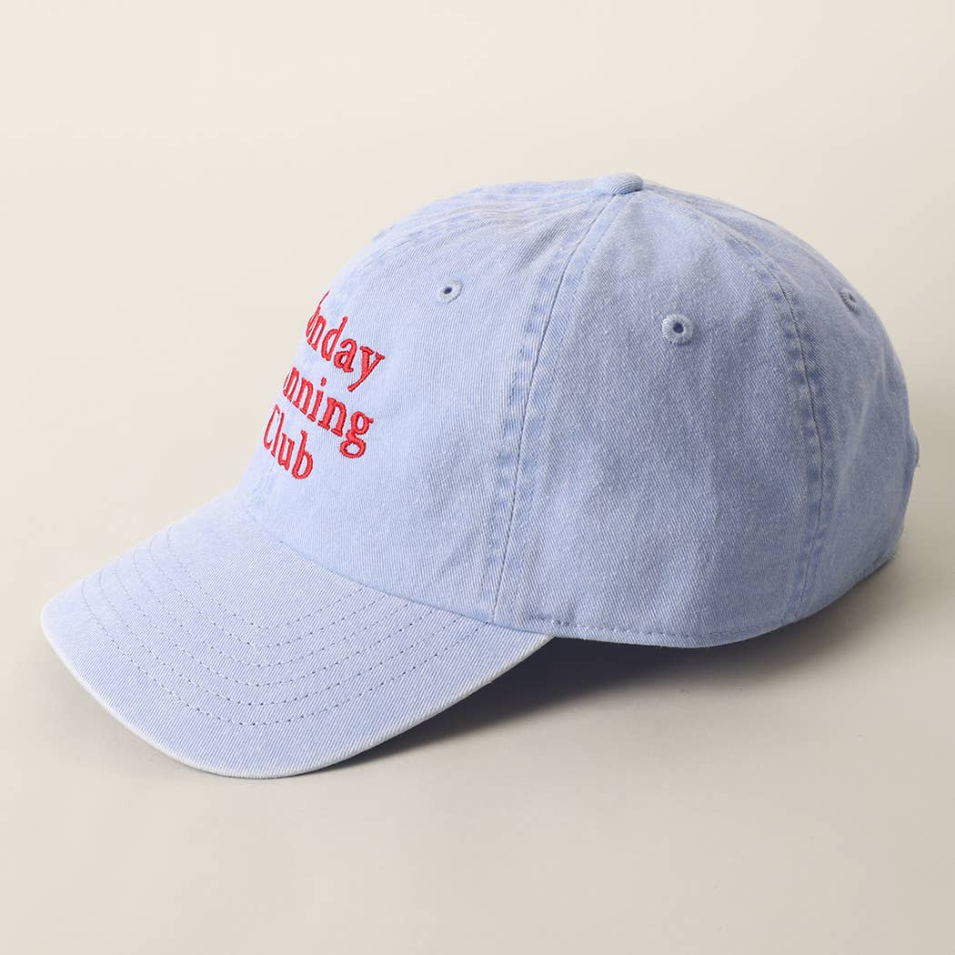 Casquette coton brodée « Sunday Running Club » Sable