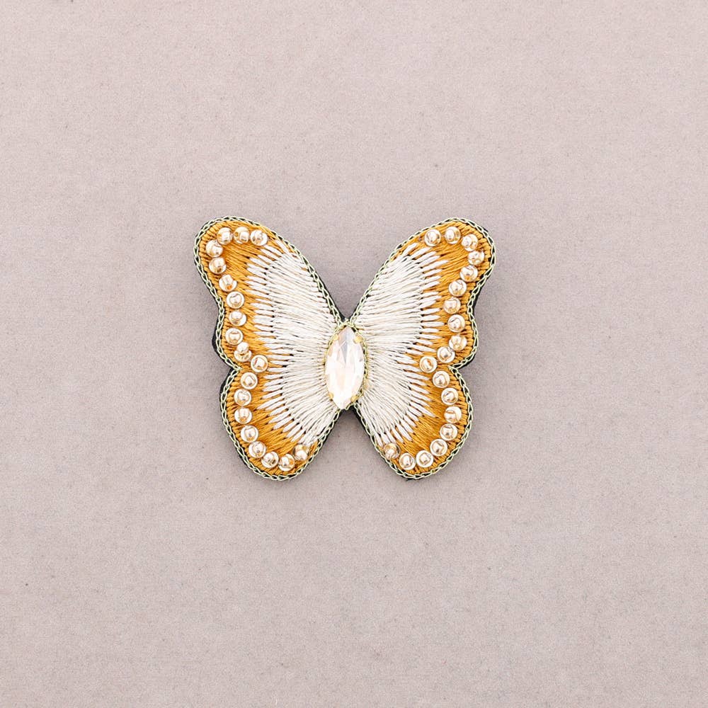 Broche à sequins en forme de papillon: Vert