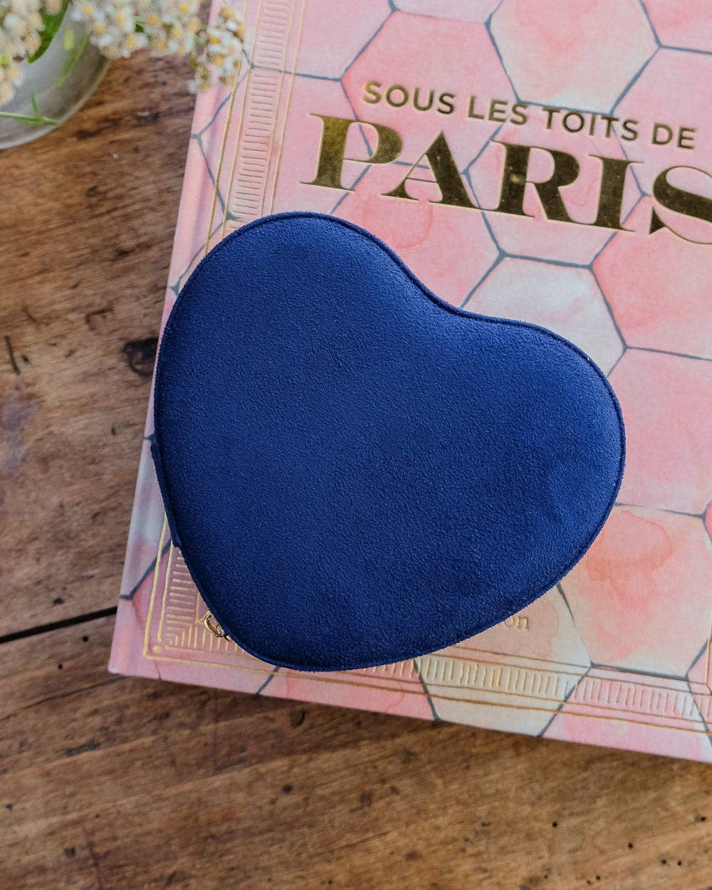 Boîte à bijoux de voyage Céleste en velours Bleu marine - DupontDupont