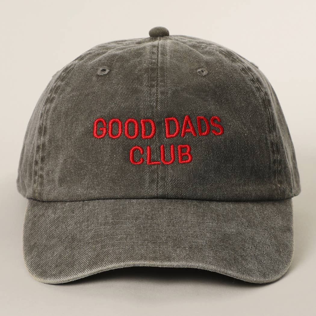 Casquette de baseball en coton brodée « Good dads club » Sable