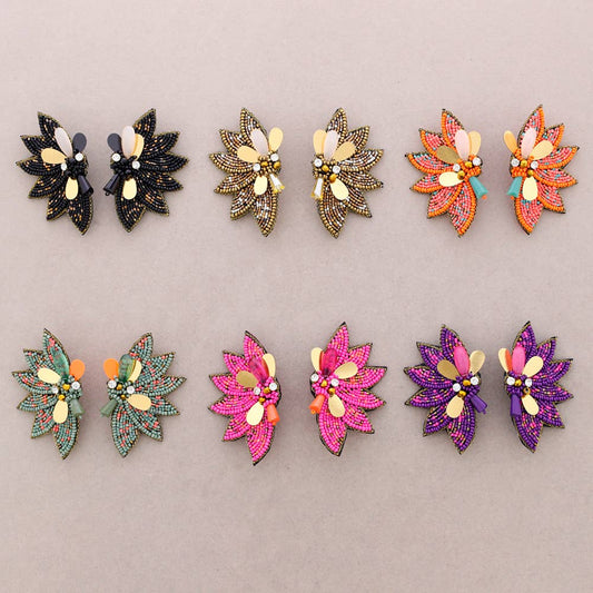 Boucles d'oreilles Wing Sequin: Or