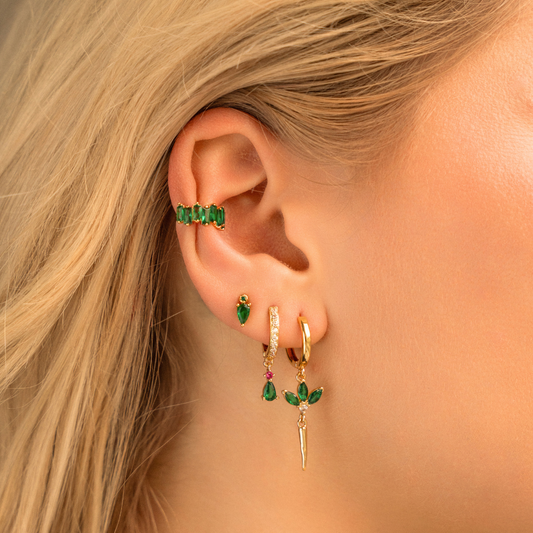 Boucles d'oreilles vertes Isidora