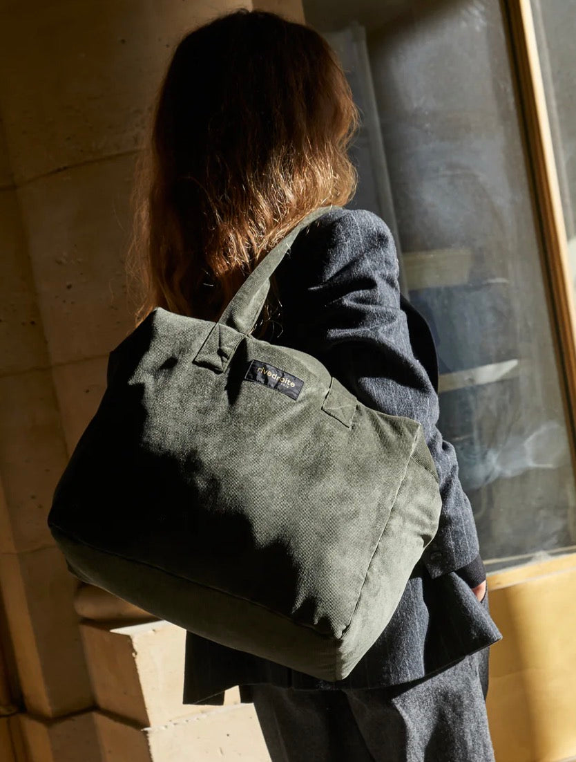 Sac Célestins velours côtelé kaki