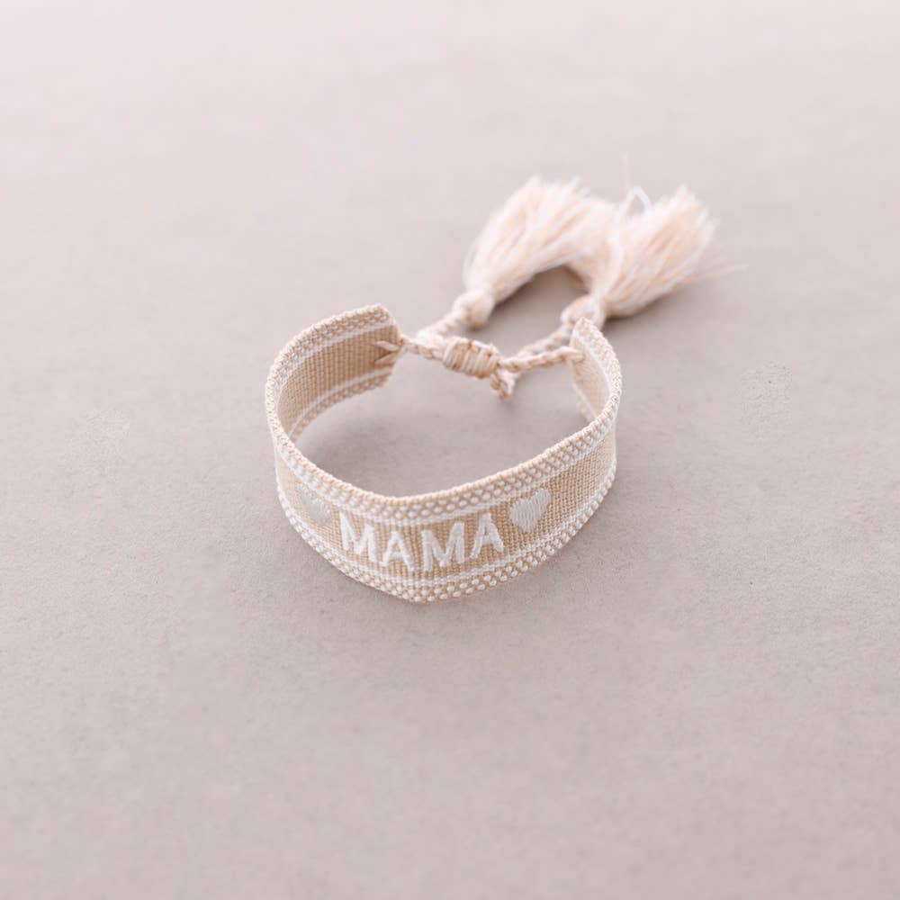 Bracelet macramé Mama: Taupe