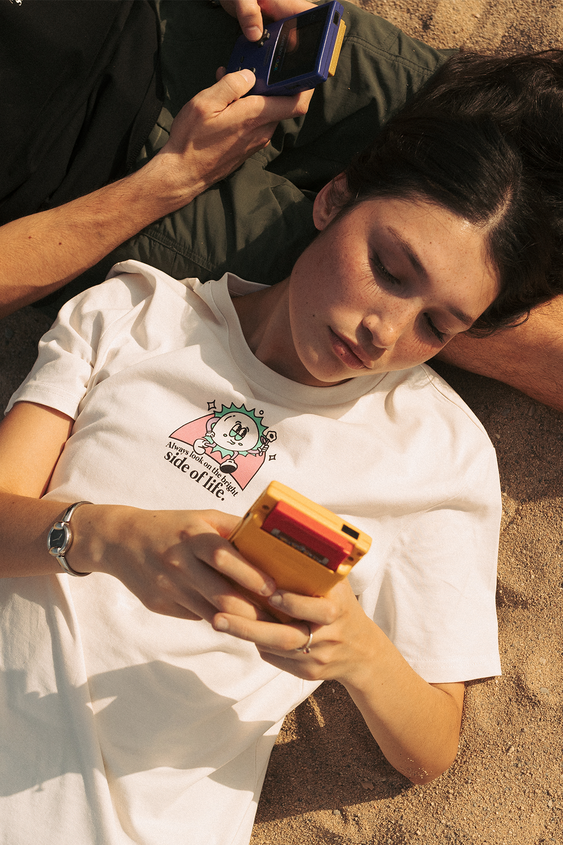 T-shirt Regarde toujours le bon côté de la vie