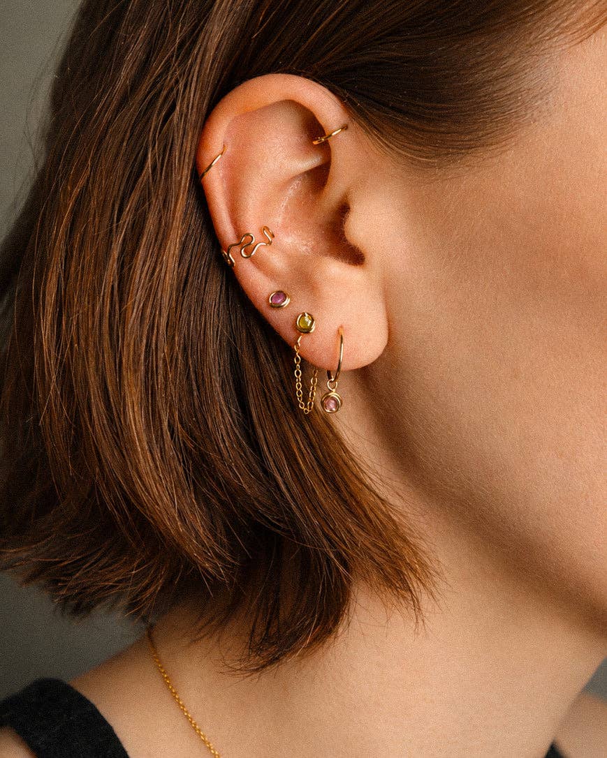 Bora - rose: Or / Tourmaline rose / Paire - DupontDupont