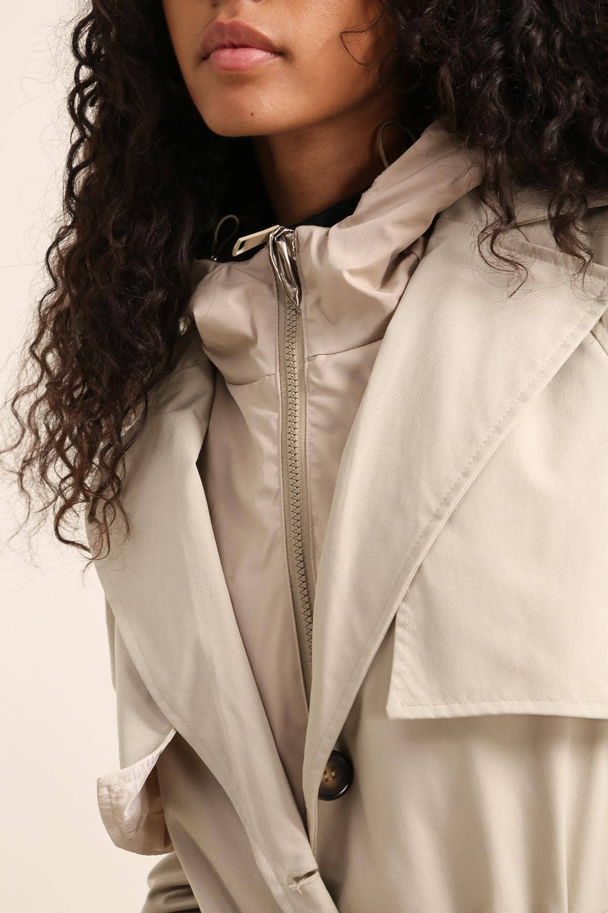 Capuche doudoune imperméable réversible : Acier