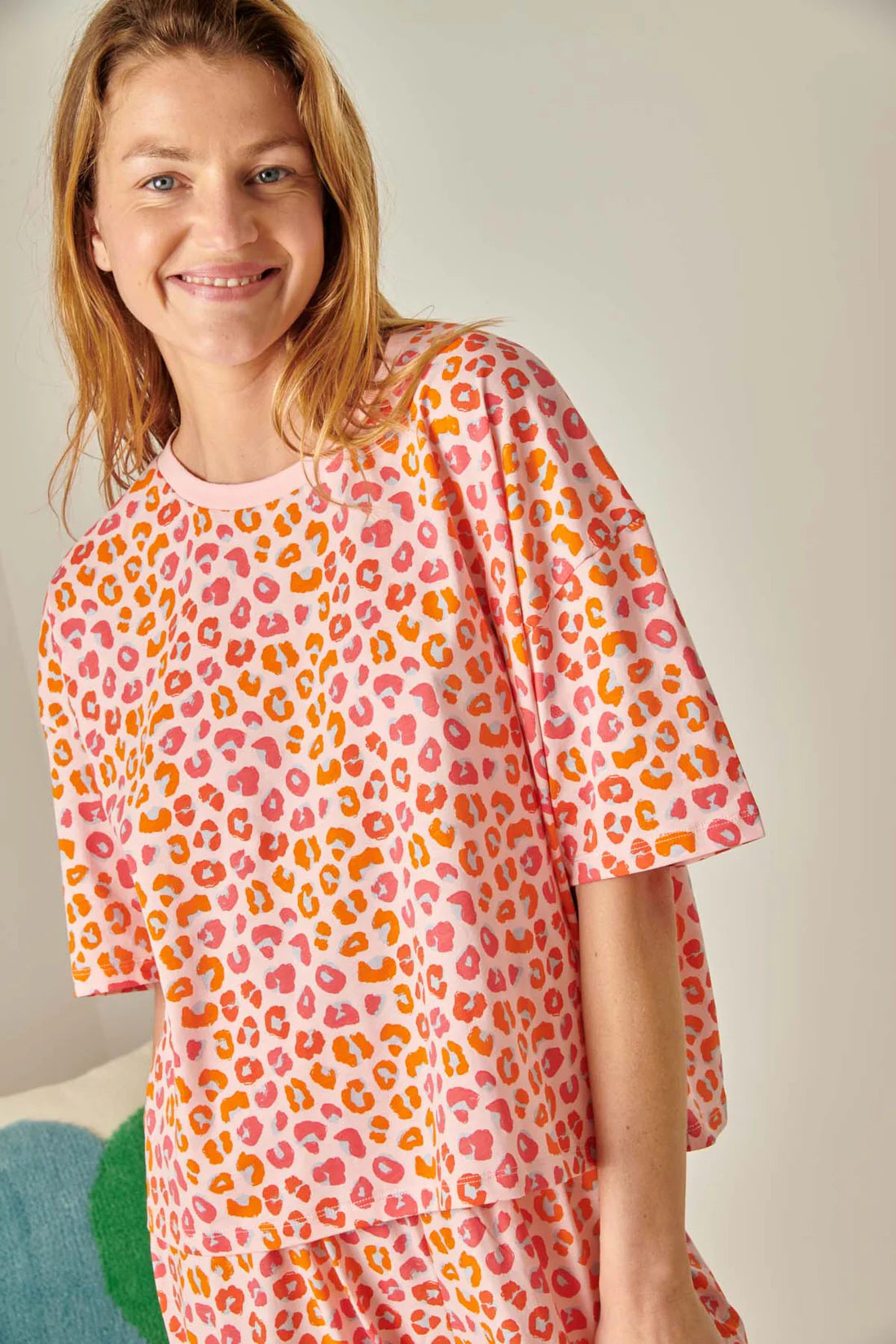 Ensemble long Léopard rose