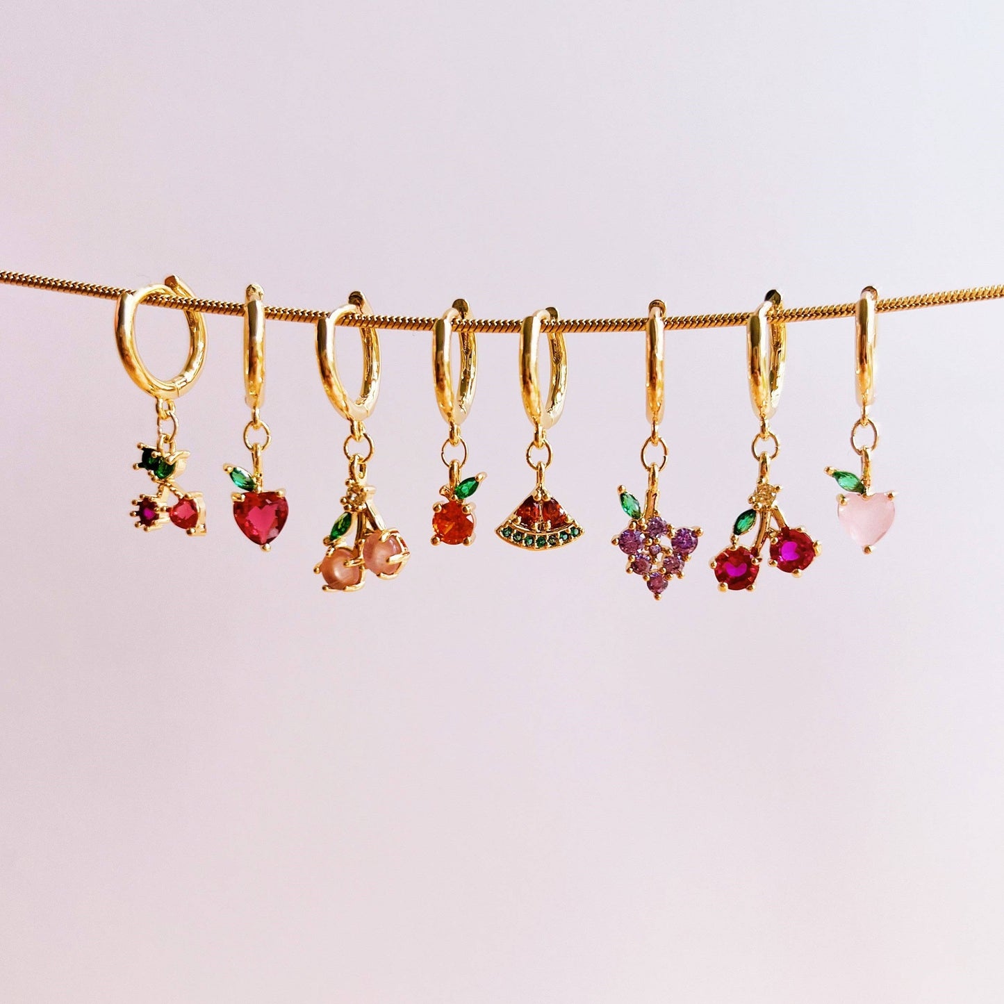 Boucle d’oreille fraîcheur pastèque: Rouge / Doré - DupontDupont