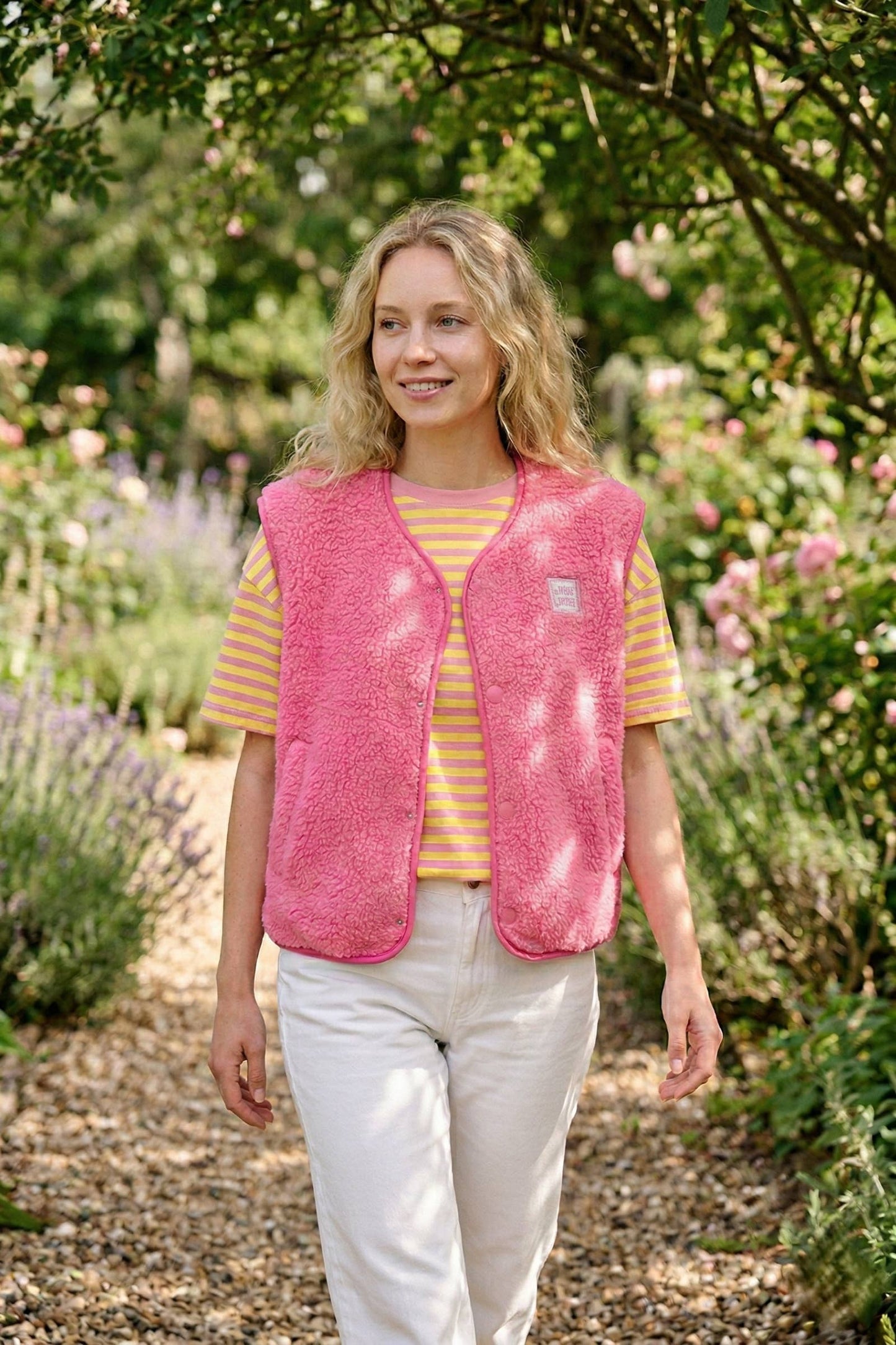 Gilet moumoute original: Rose / TU