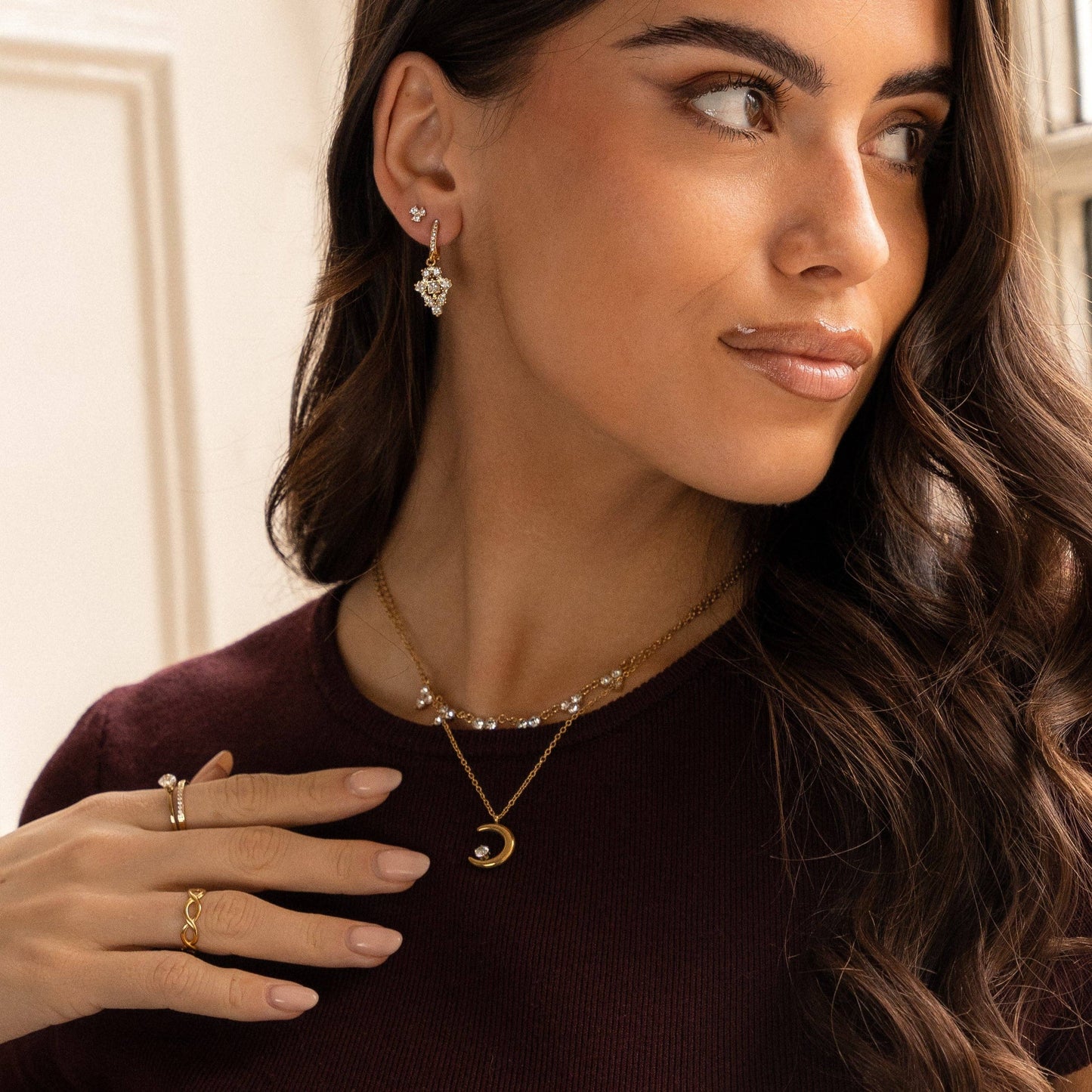 Petites boucles d’oreilles scintillantes