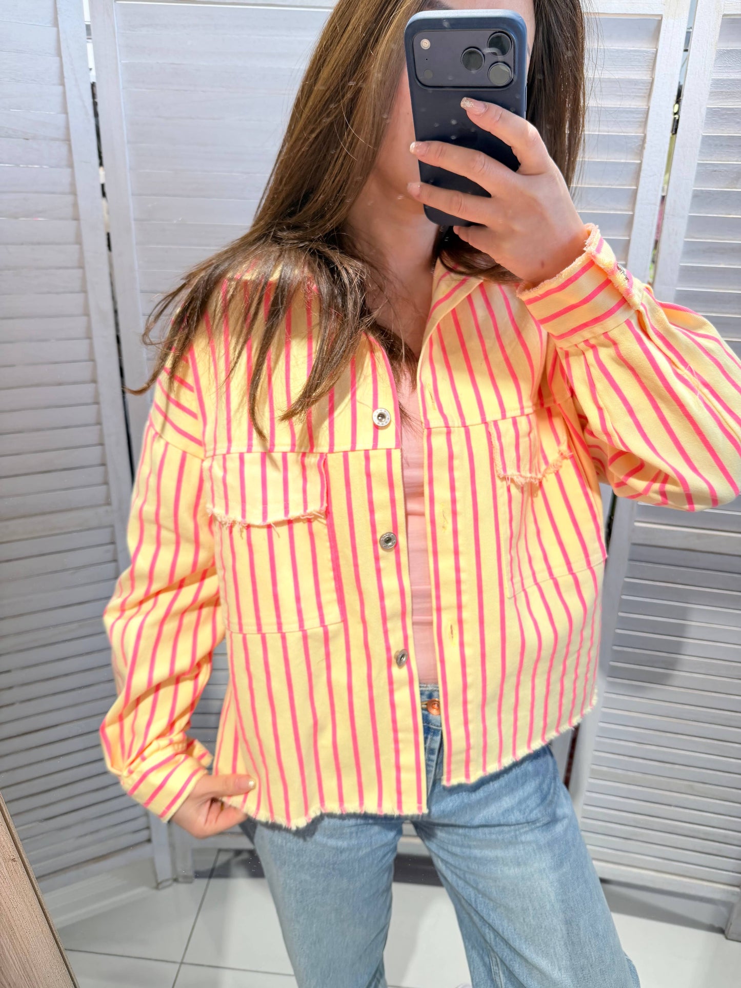 Veste rayée en coton: Rose / TU - DupontDupont
