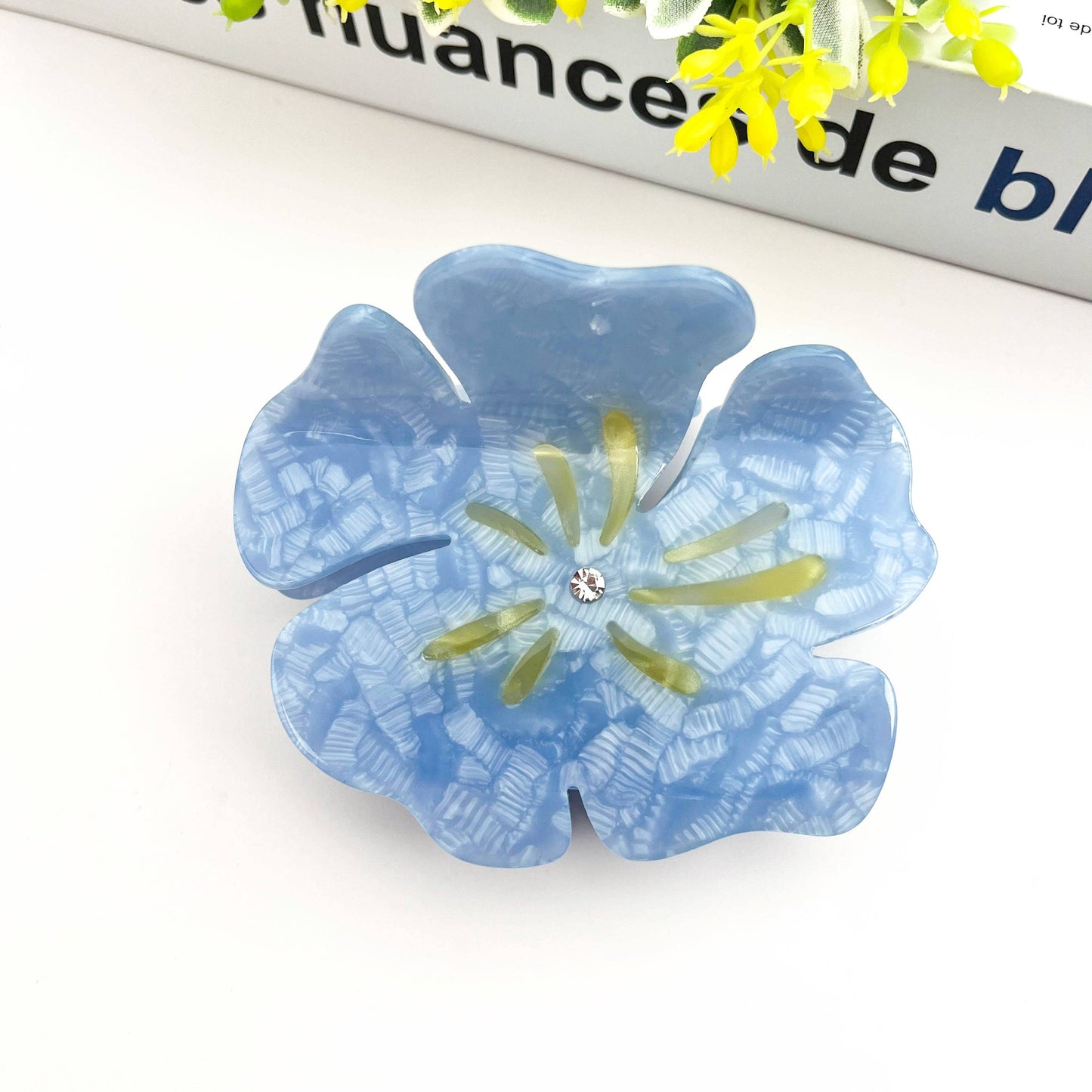 Pince à cheveux fleur d'été, pince à cheveux de plage: Bleu - DupontDupont