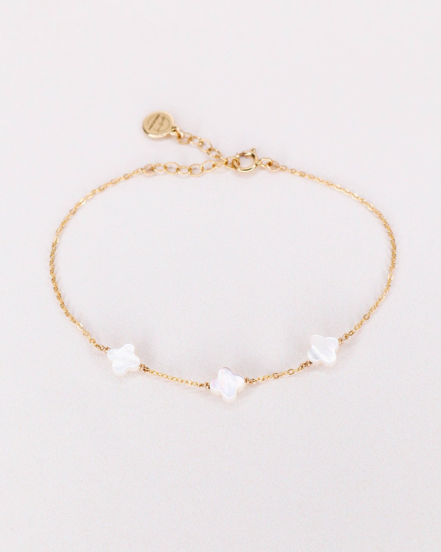 Bracelet Jasmin trèfle nacre