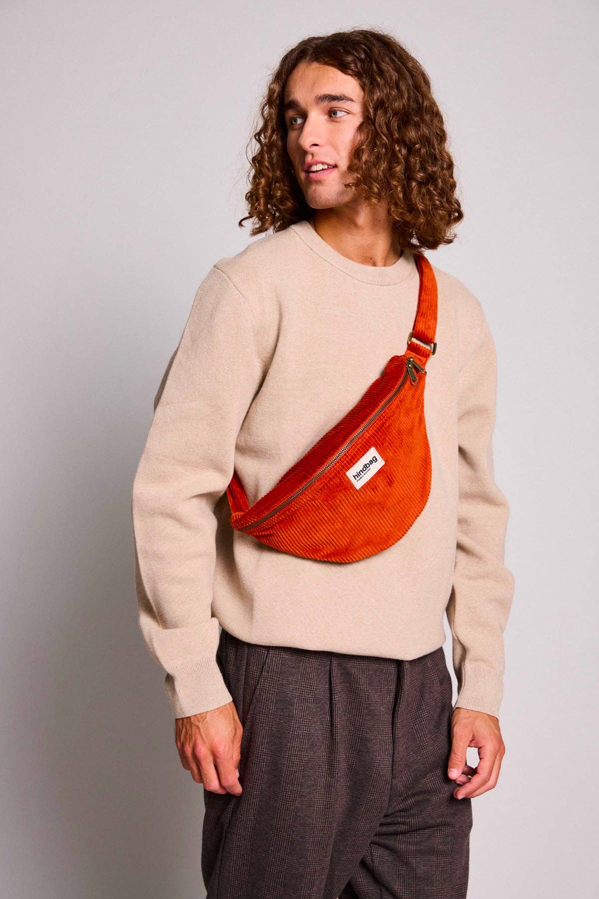 Sac banane Sasha Velours Brique