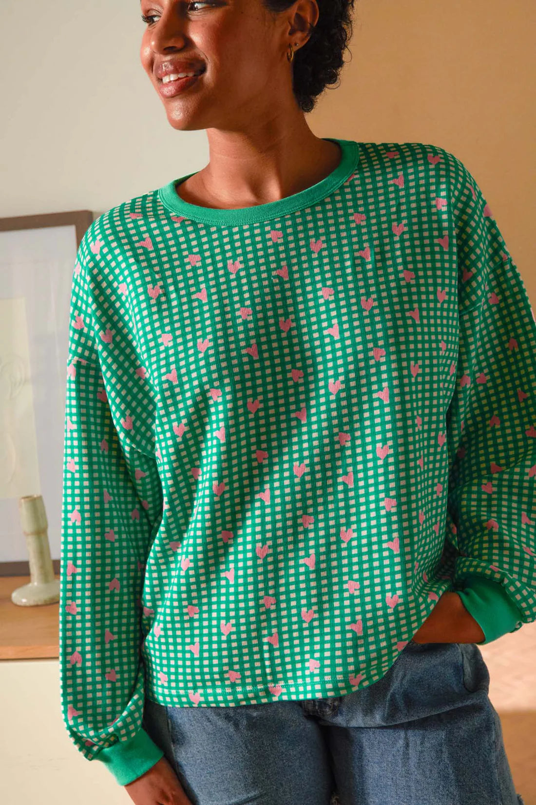 Sweat Vichy cœur - DupontDupont