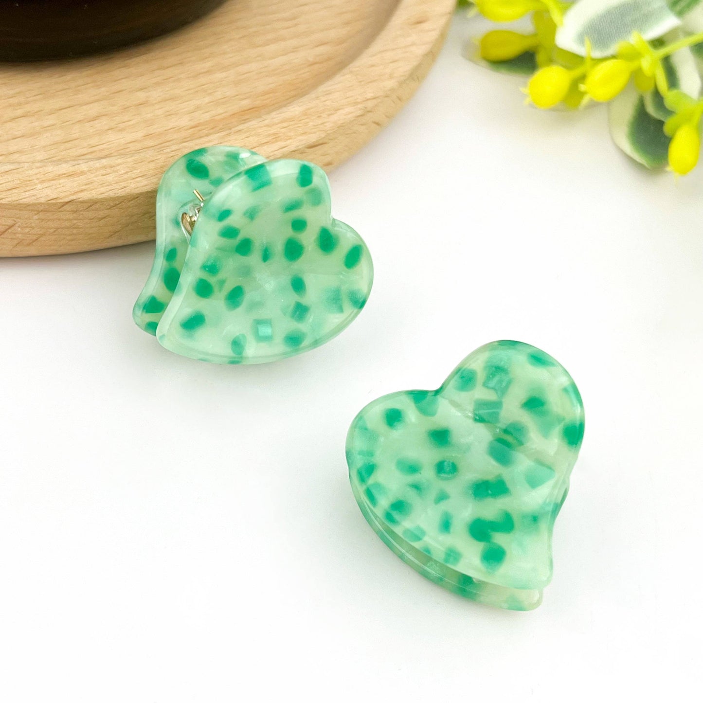 Pince à cheveux mini cœur vert - DupontDupont
