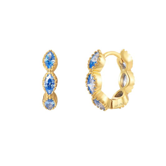 Boucles d’oreilles Brisa hoops bleu - DupontDupont