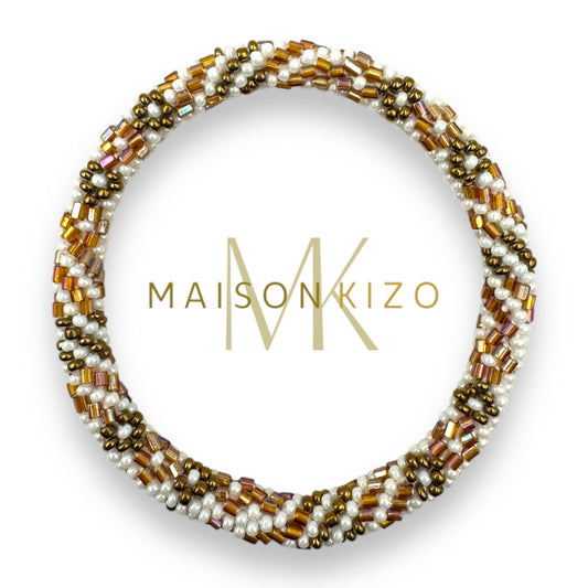 Bracelet népalais perles de verre D22 - DupontDupont