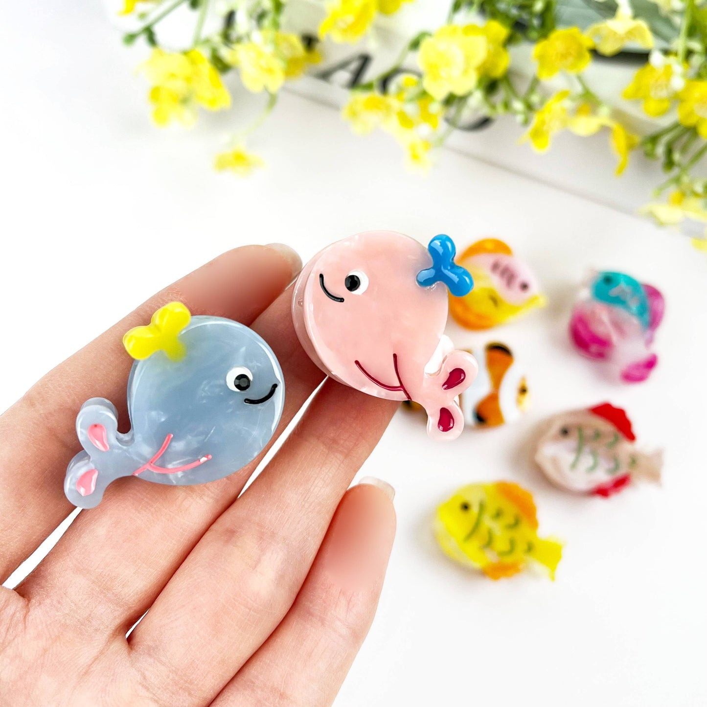 Mini pince a cheveux Poisson clown