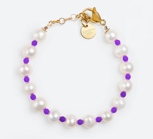 Bracelet perles fluo