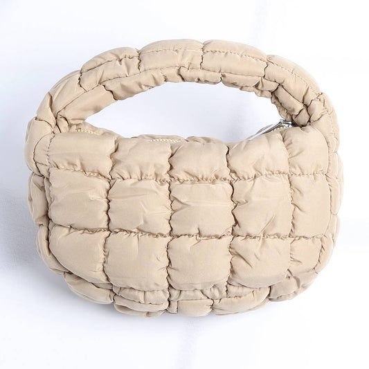 Sac mini nuage matelassé beige