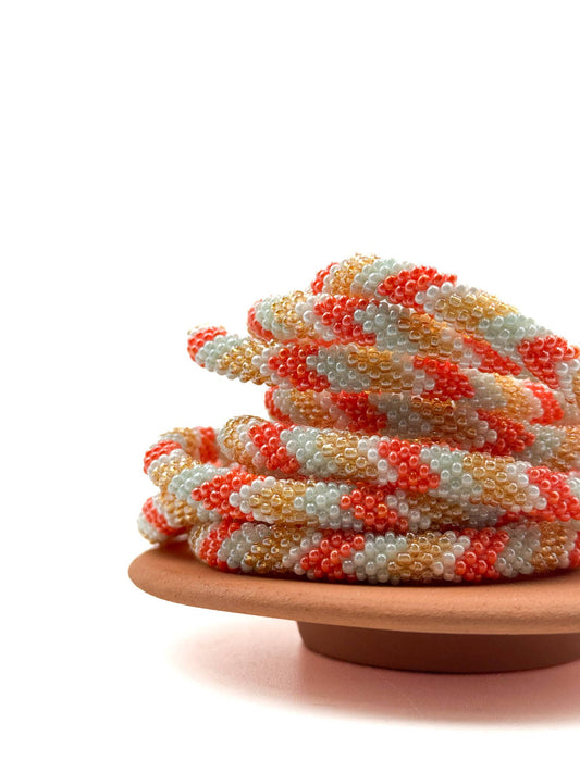 Bracelet népalais perles de verre E29 - DupontDupont