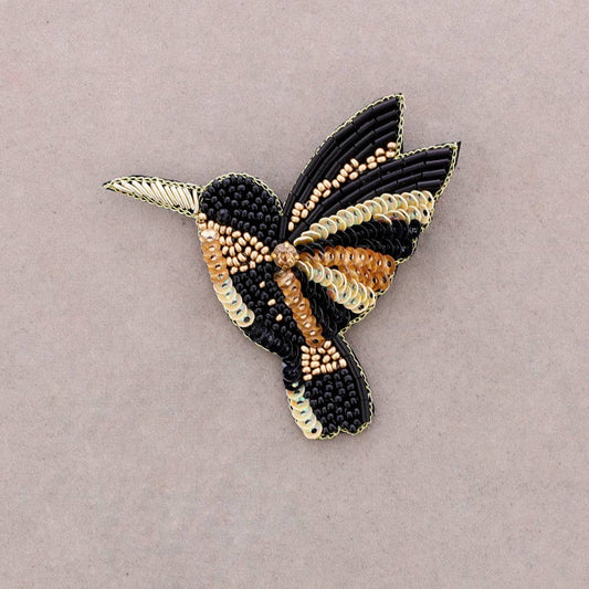 Broche oiseau en perles: Amarillo